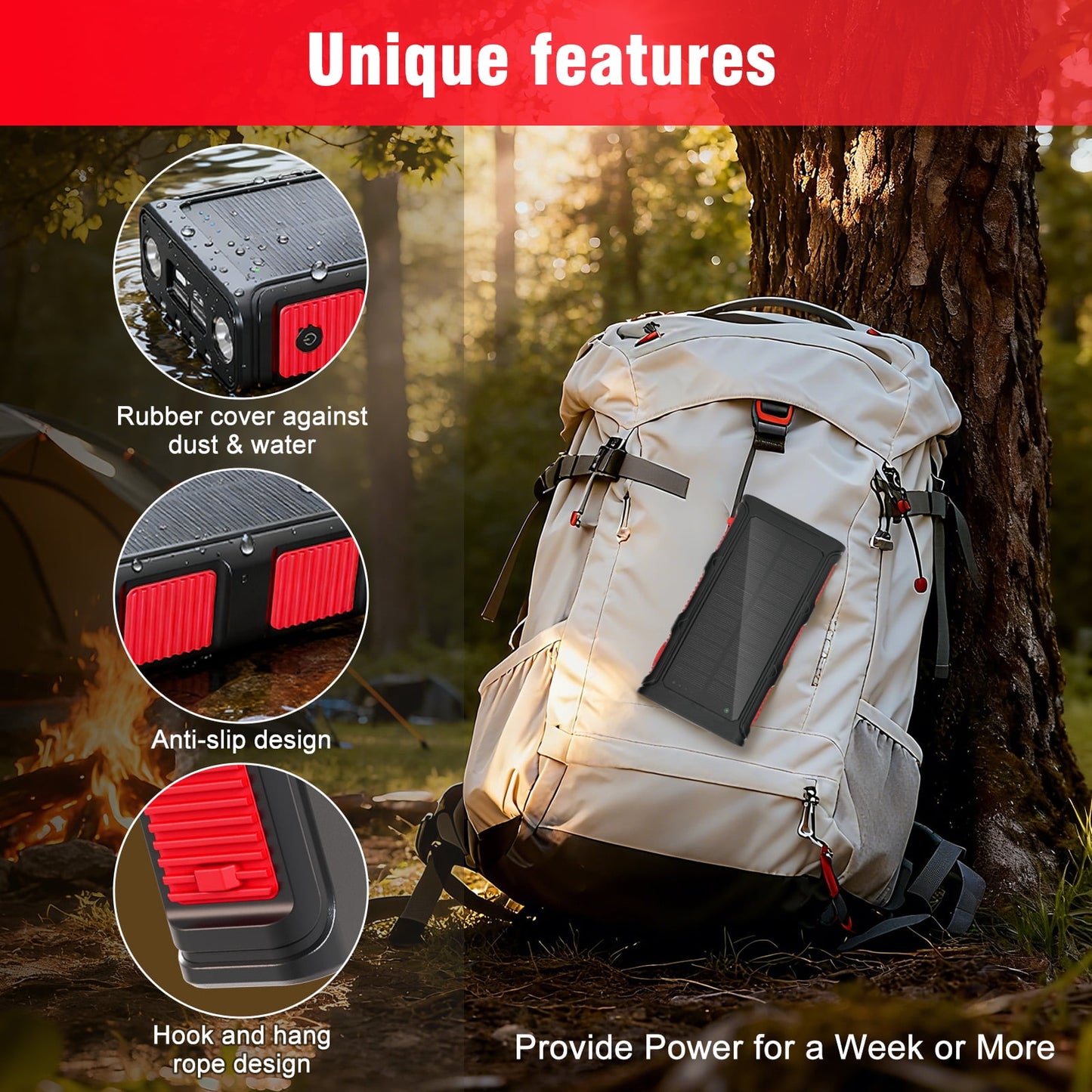 ASTICKL 68800mAh Solar Power Bank
